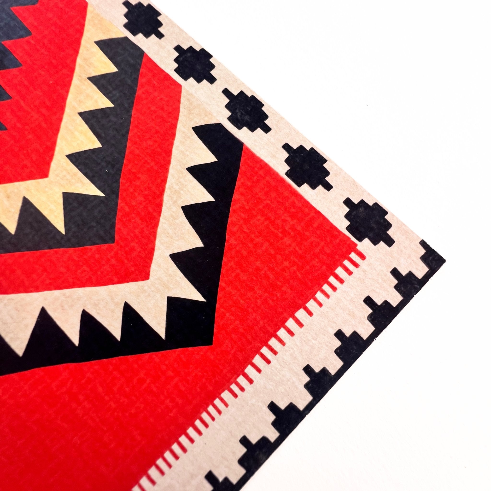 Kunstdruck Kilim Classic rot