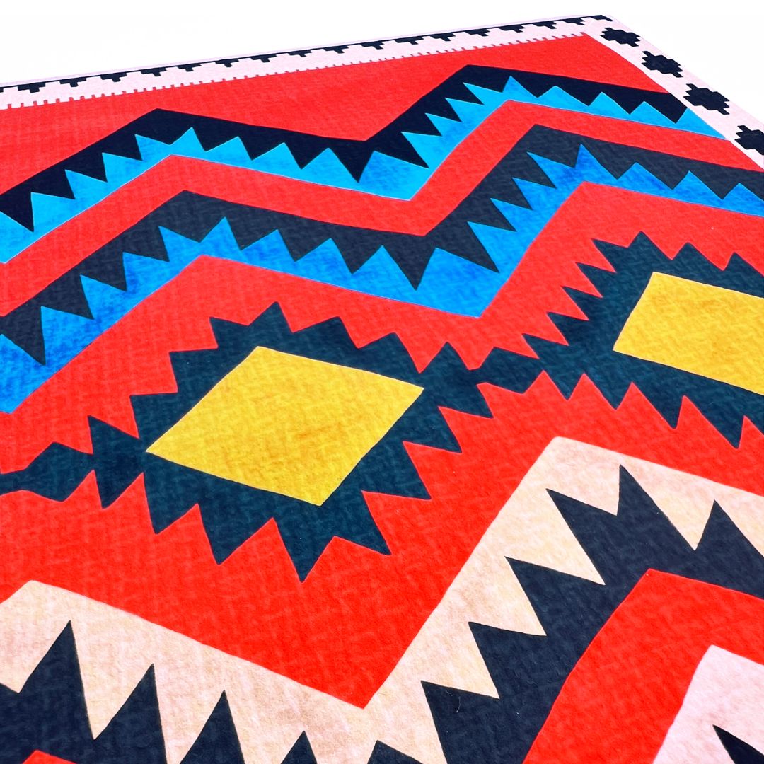 Kunstdruck Kilim Classic rot