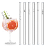 Süße Katzen Edition 6x Glasstrohhalme mit gravierten Kater & Katzen Motiven 15cm, 20cm, 23cm