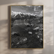 Lac de la Flégère Chamonix Wall Art – Black & White Alpine Photography Print
