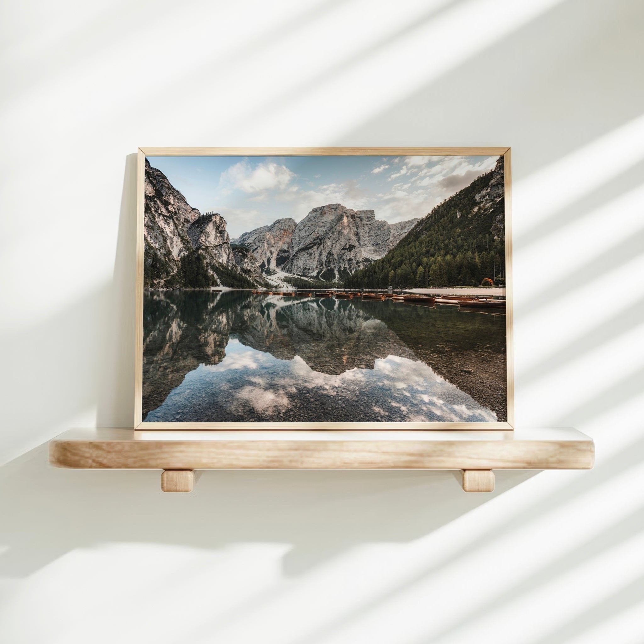 Lago di Braies Print – Dolomites Landscape Photography Wall Art