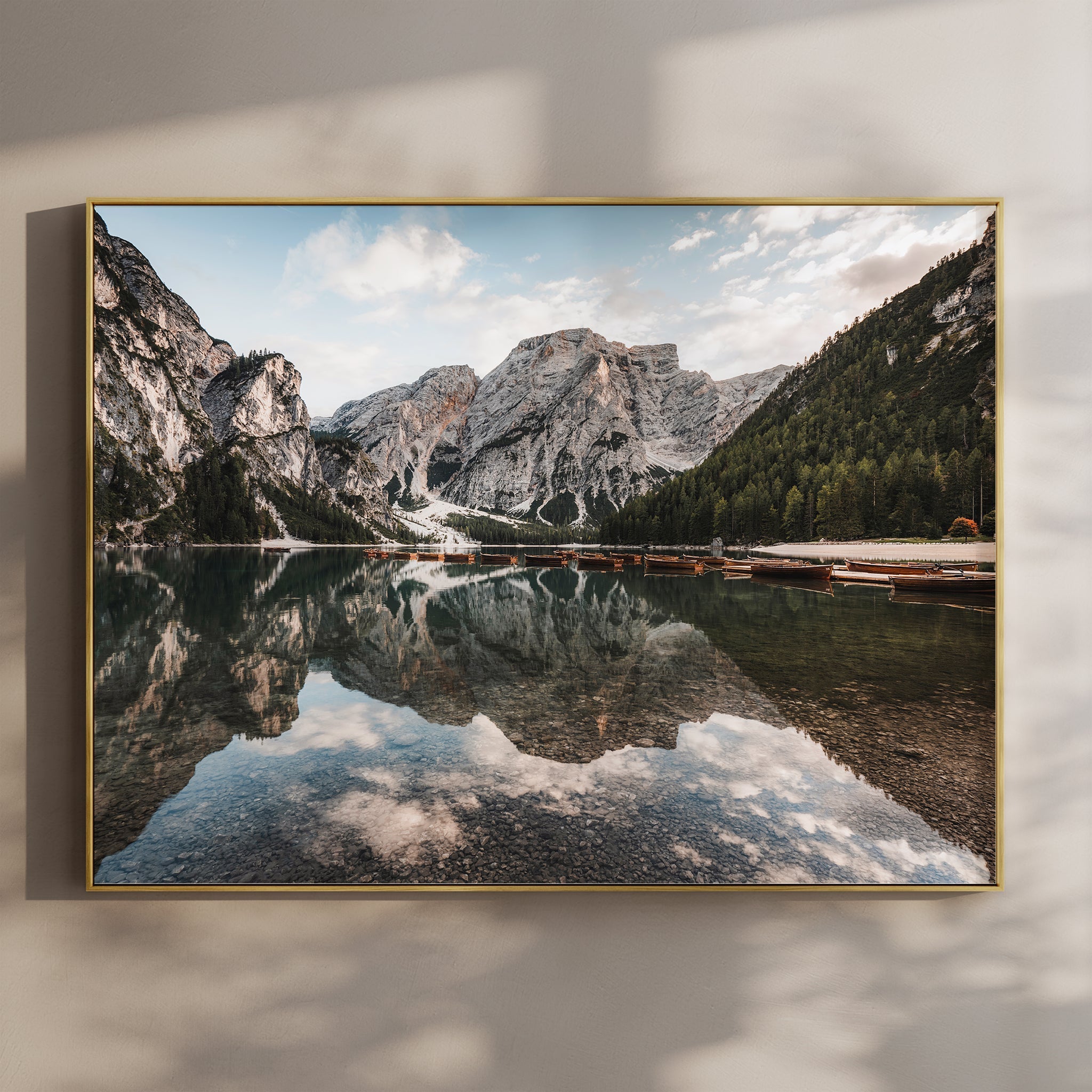 Lago di Braies Print – Dolomites Landscape Photography Wall Art