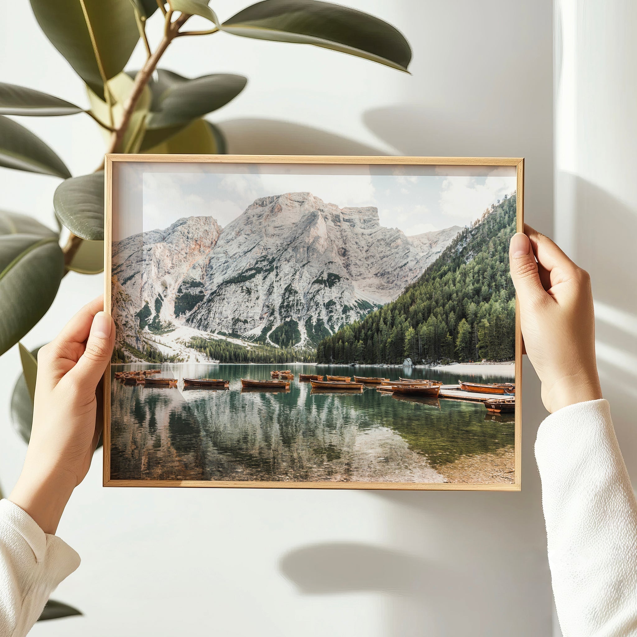 Lago di Braies Dolomites Print – Alpine Lake Photography Wall Art