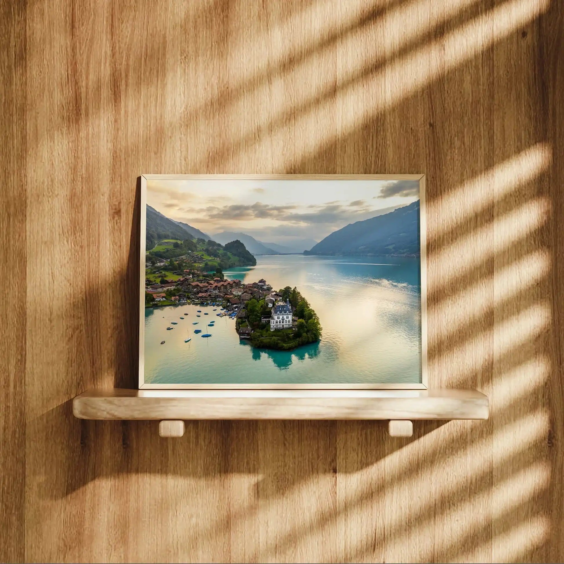 Iseltwald on Lake Brienz ,Swiss Alps, Switzerland by Chamonix Prints