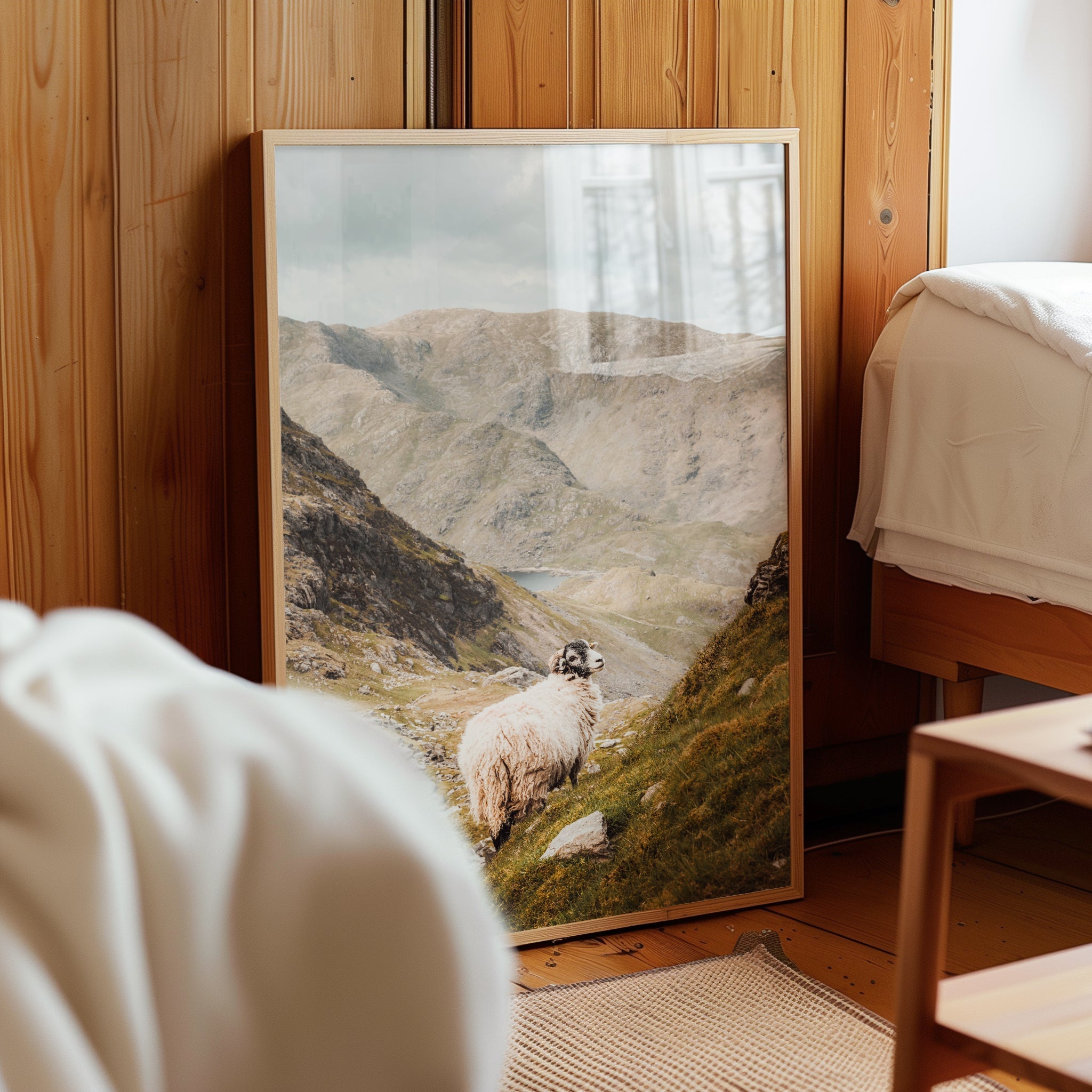 Old Man of Coniston Herdwick Sheep Print – Lake District Wall Art