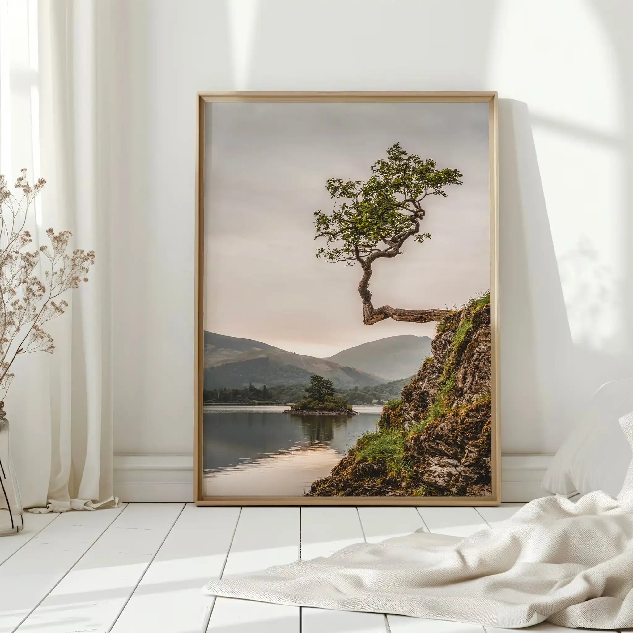 Lone Tree at Derwentwater – Lake District Wall Art Print by Chamonix Prints