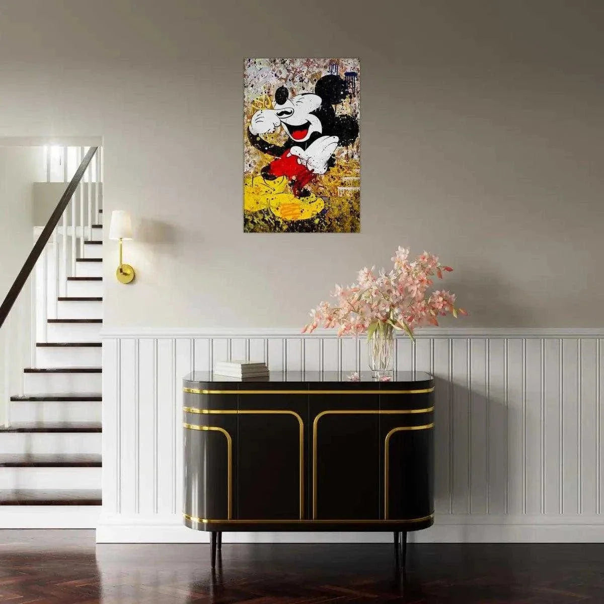 Laughing Mickey - Leinwandbild Pop Art by SimpleCanvas