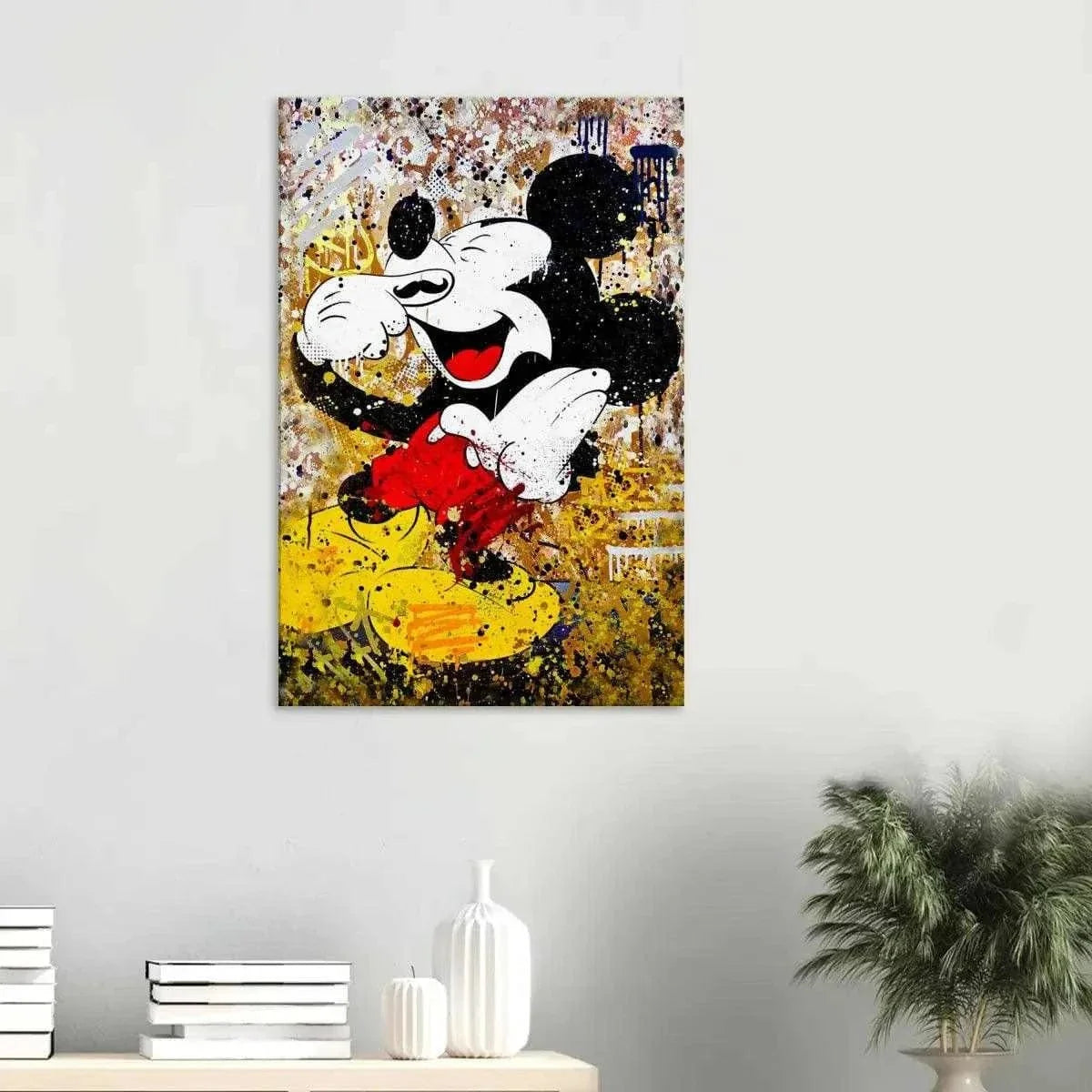 Laughing Mickey - Leinwandbild Pop Art by SimpleCanvas