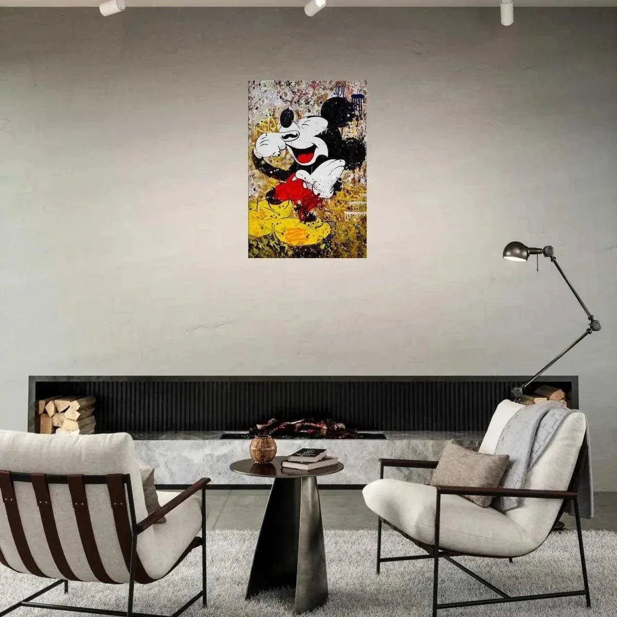 Laughing Mickey - Leinwandbild Pop Art by SimpleCanvas