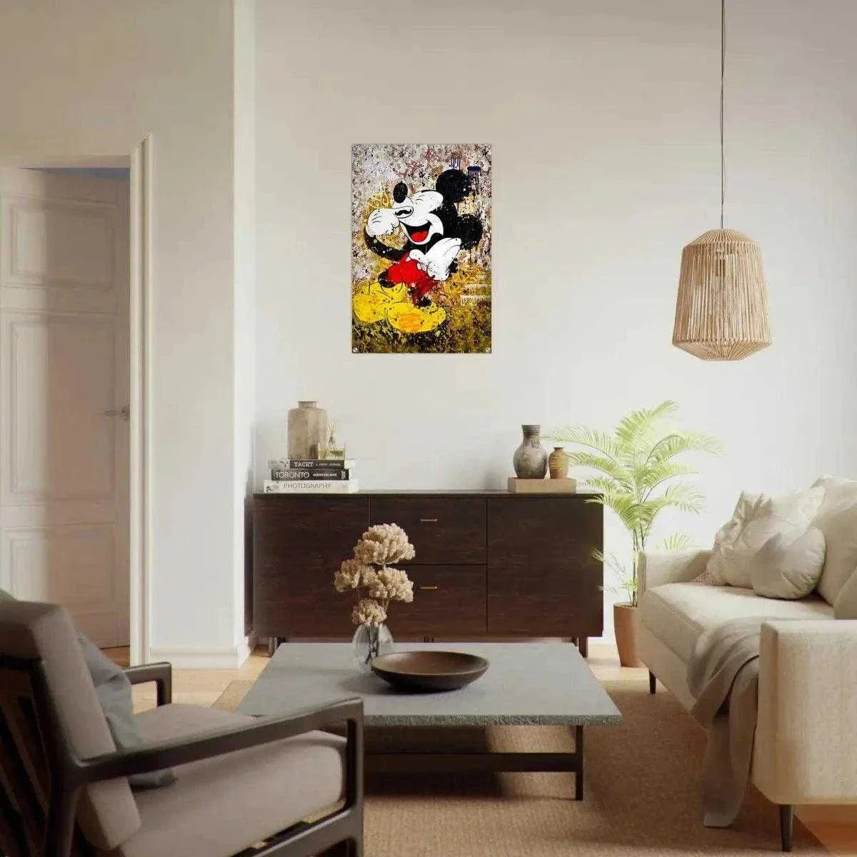 Laughing Mickey - Leinwandbild Pop Art by SimpleCanvas