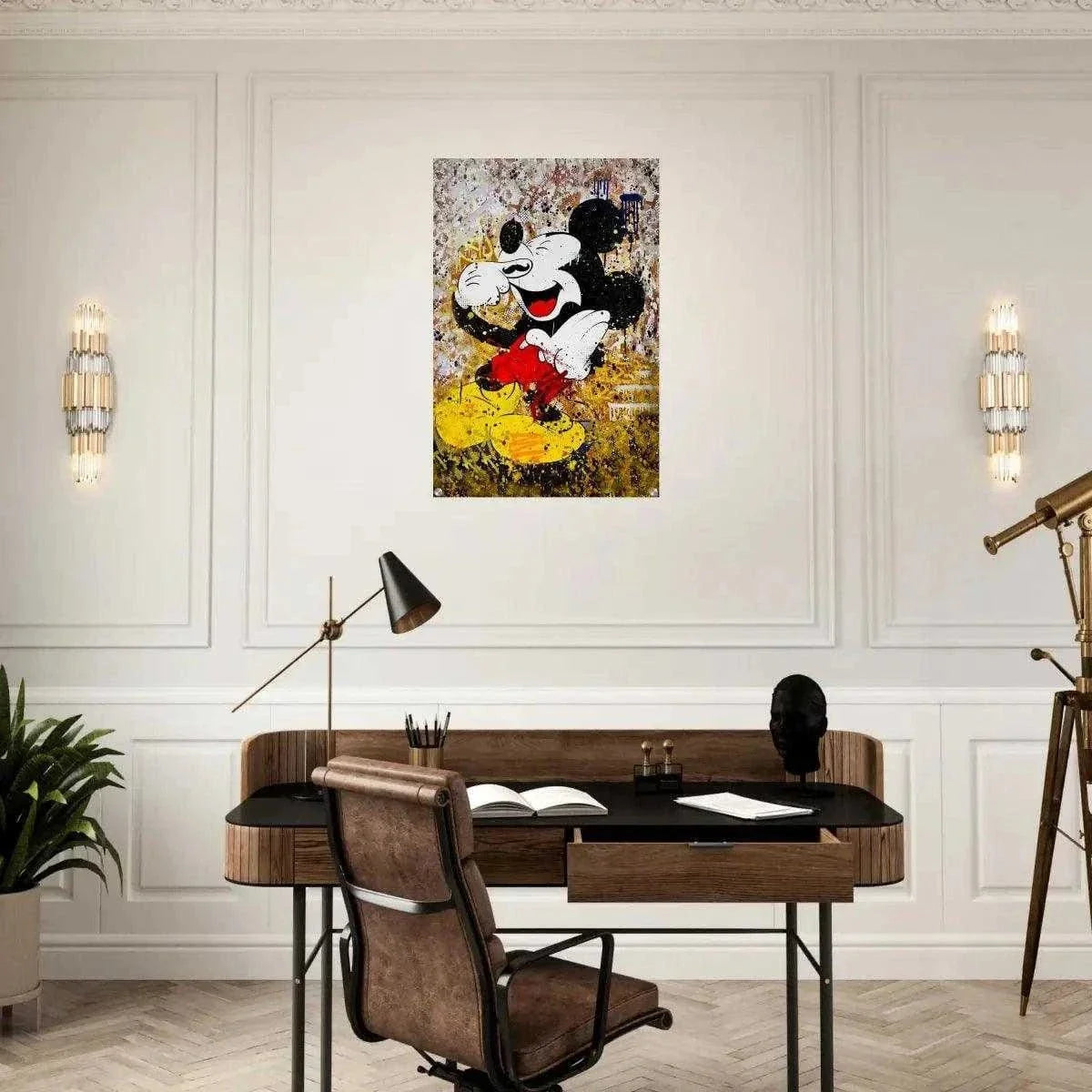 Laughing Mickey - Leinwandbild Pop Art by SimpleCanvas