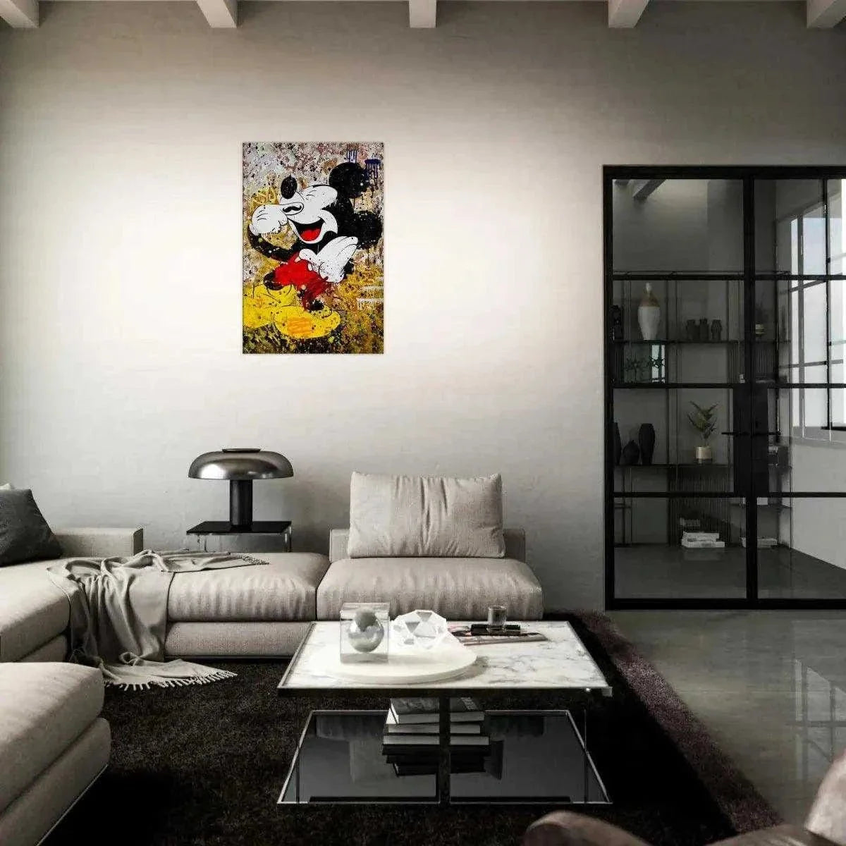 Laughing Mickey - Leinwandbild Pop Art by SimpleCanvas