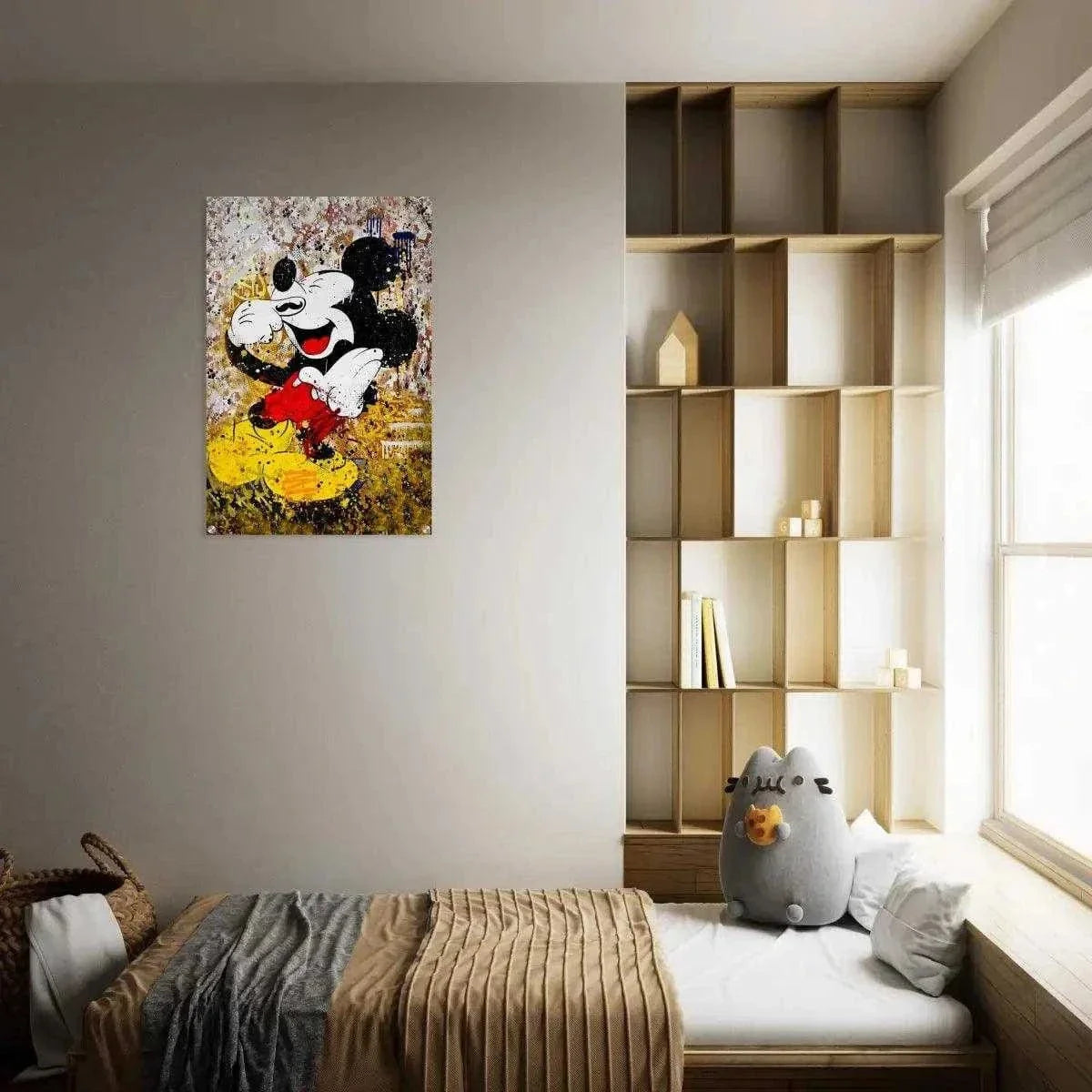 Laughing Mickey - Leinwandbild Pop Art by SimpleCanvas