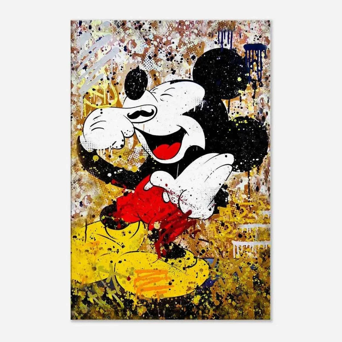 Laughing Mickey - Leinwandbild Pop Art by SimpleCanvas
