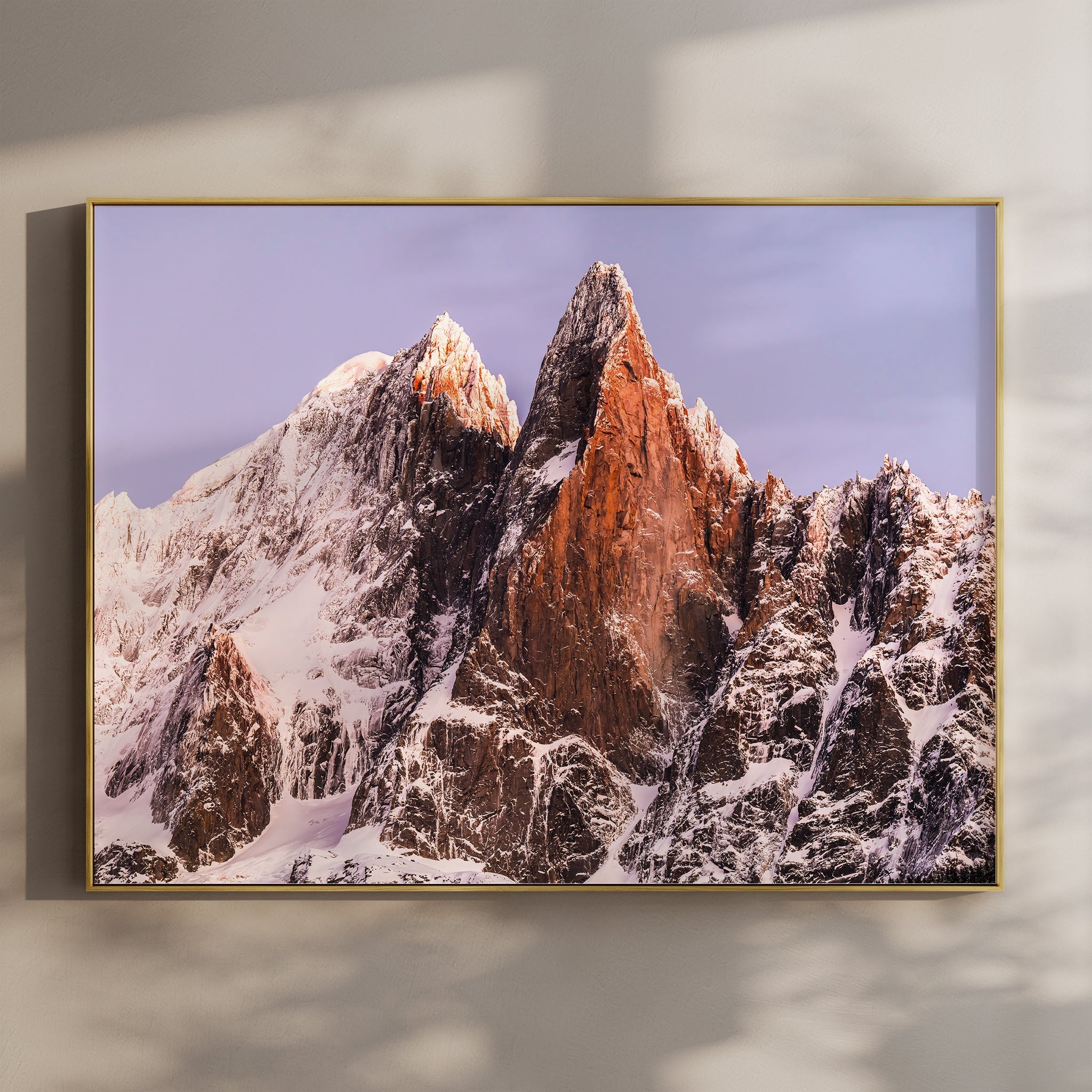 Les Drus Chamonix Wall Art Print | Stunning French Alps Sunset