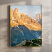 Les Drus Ibex Sunset Print – Mont Blanc Alpine Wildlife and Nature Wall Art