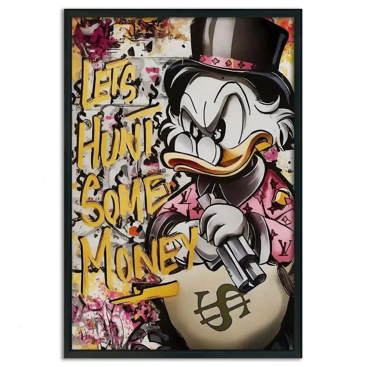 Let's Hunt Some Money - Leinwandbild Pop Art by SimpleCanvas