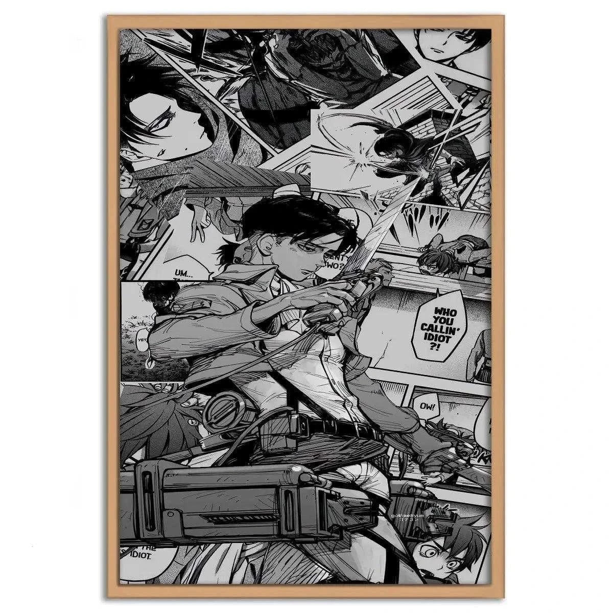 Levi Manga Style - Attack on Titan - Anime Leinwandbild by SimpleCanvas