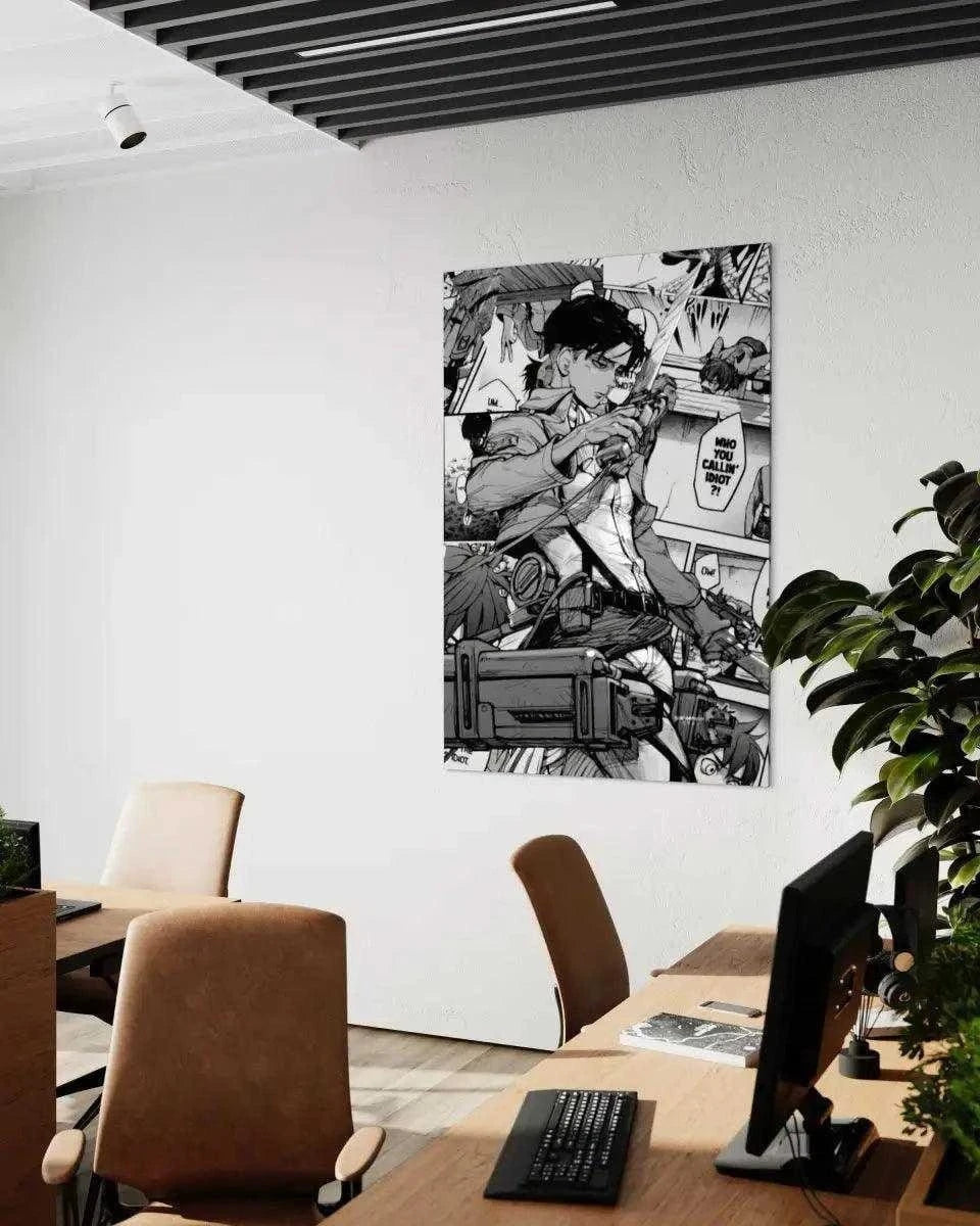 Levi Manga Style - Attack on Titan - Anime Leinwandbild by SimpleCanvas