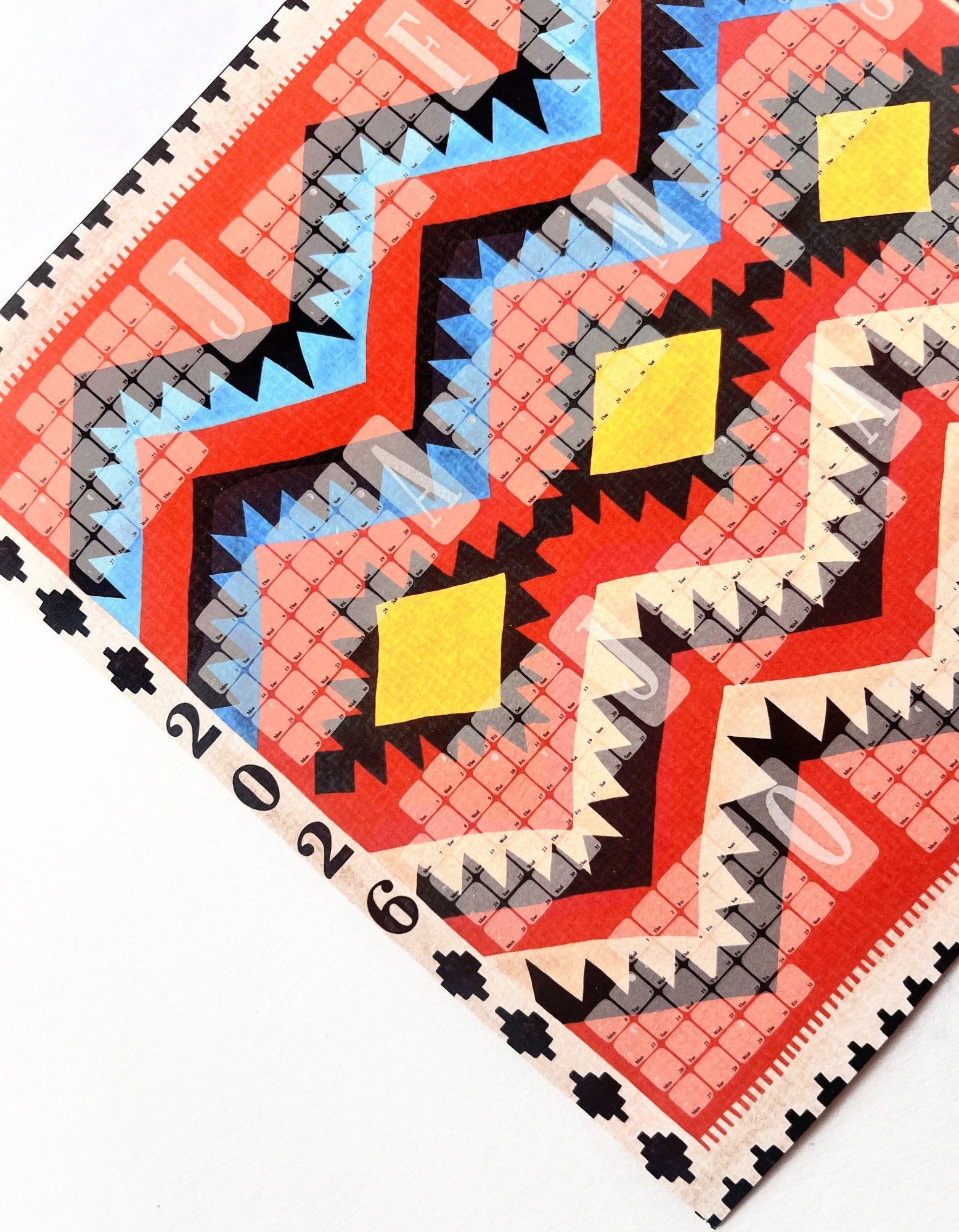 Wandkalender  // Kilim Classic rot