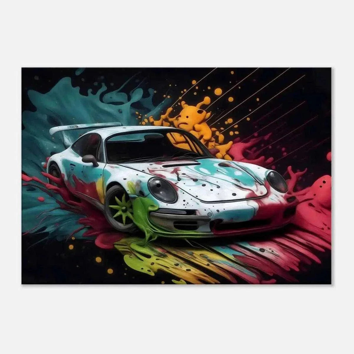 Liquid Porsche - Auto Leinwandbild by SimpleCanvas