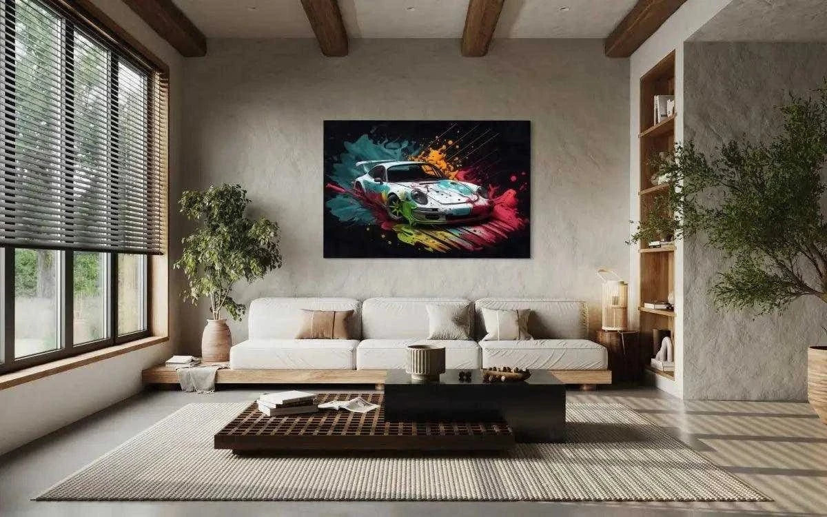 Liquid Porsche - Auto Leinwandbild by SimpleCanvas