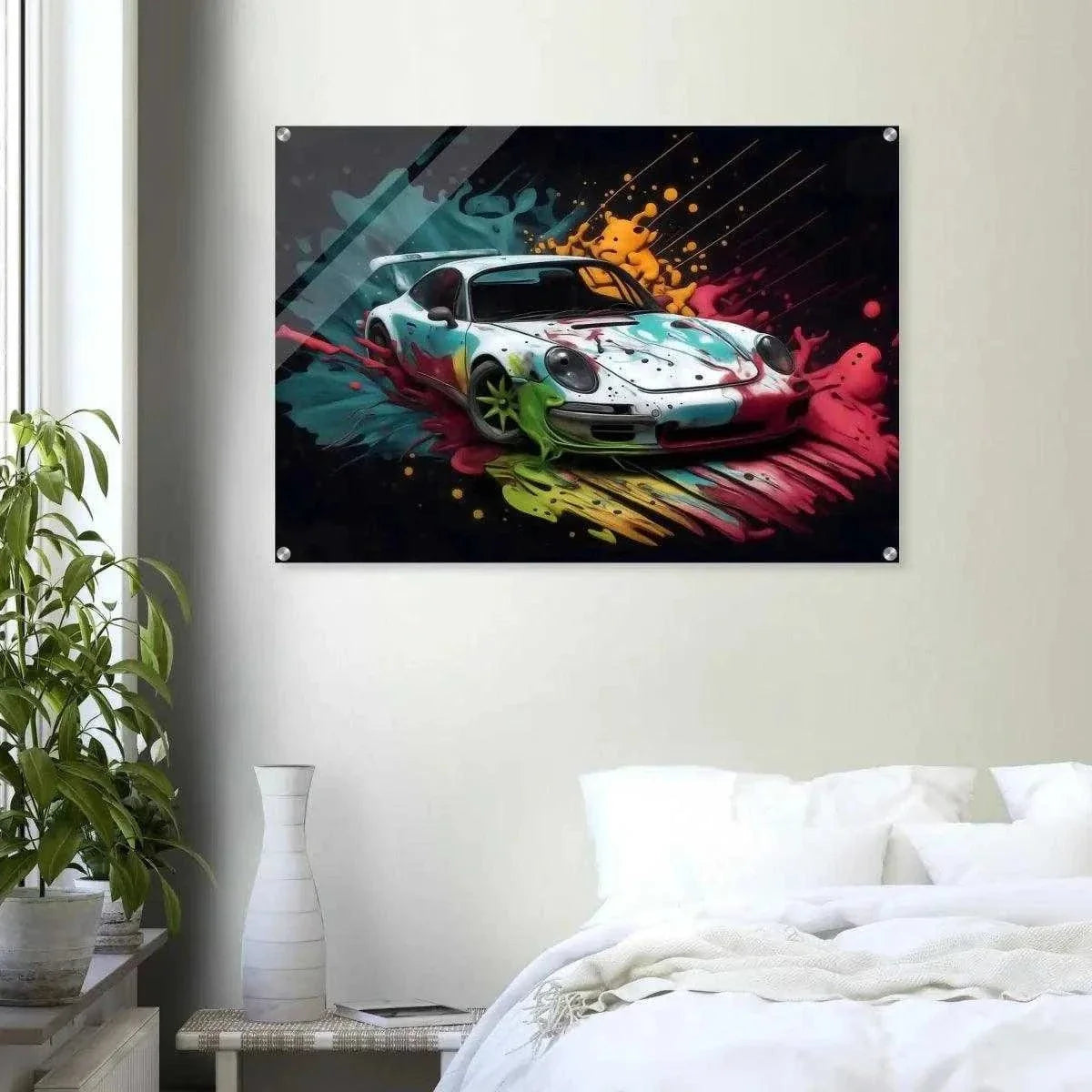 Liquid Porsche - Auto Leinwandbild by SimpleCanvas