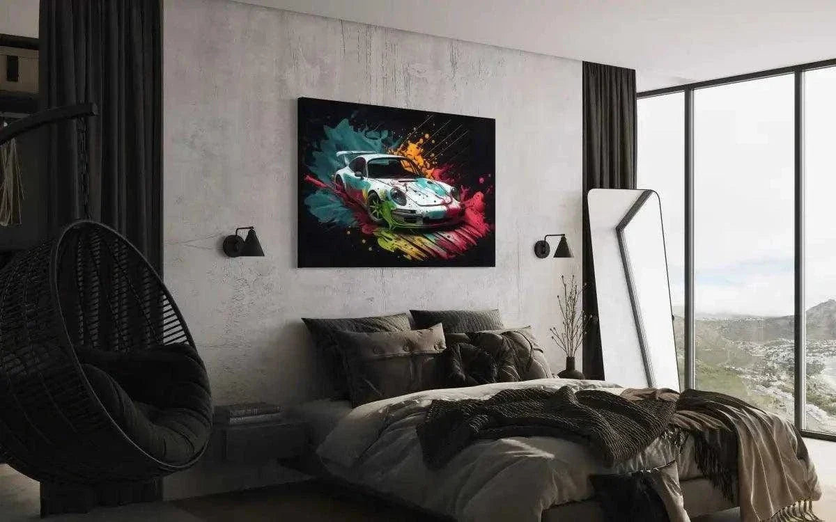 Liquid Porsche - Auto Leinwandbild by SimpleCanvas