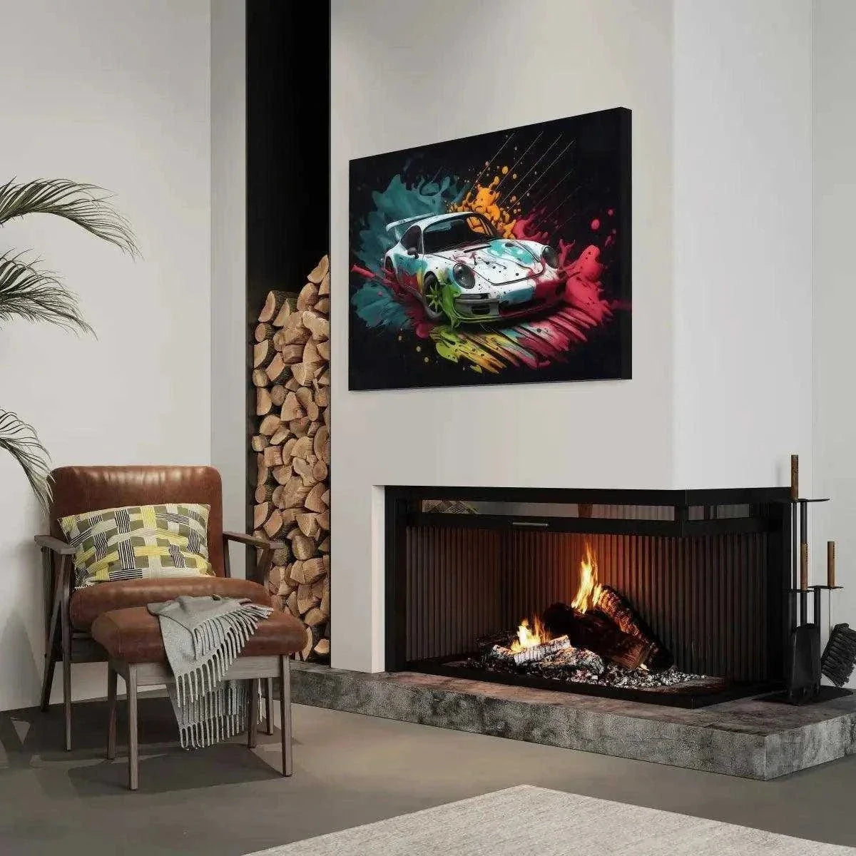 Liquid Porsche - Auto Leinwandbild by SimpleCanvas