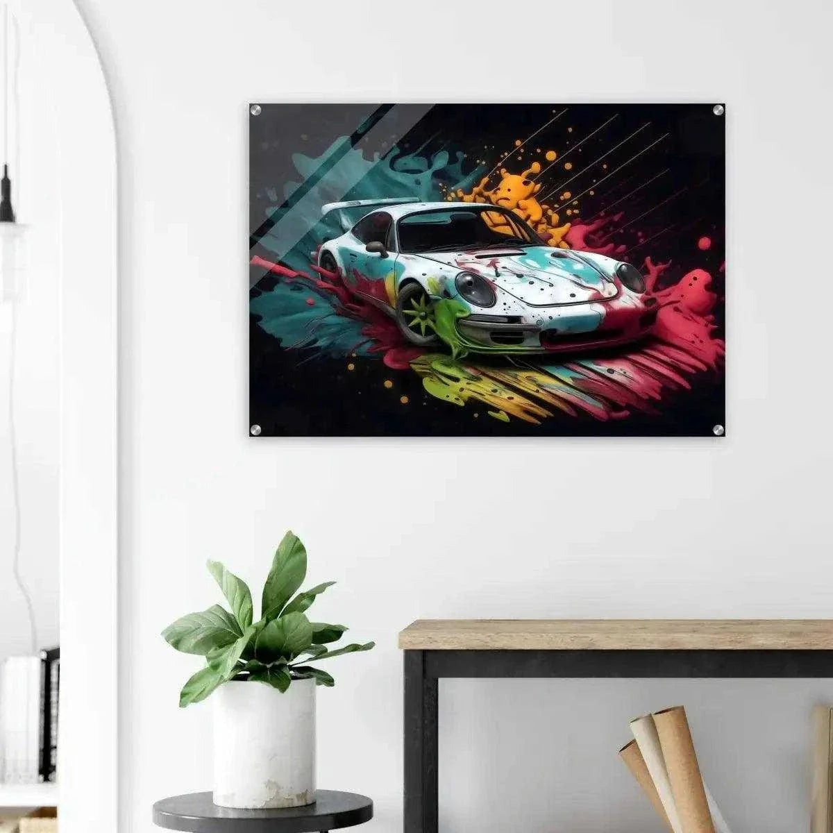 Liquid Porsche - Auto Leinwandbild by SimpleCanvas
