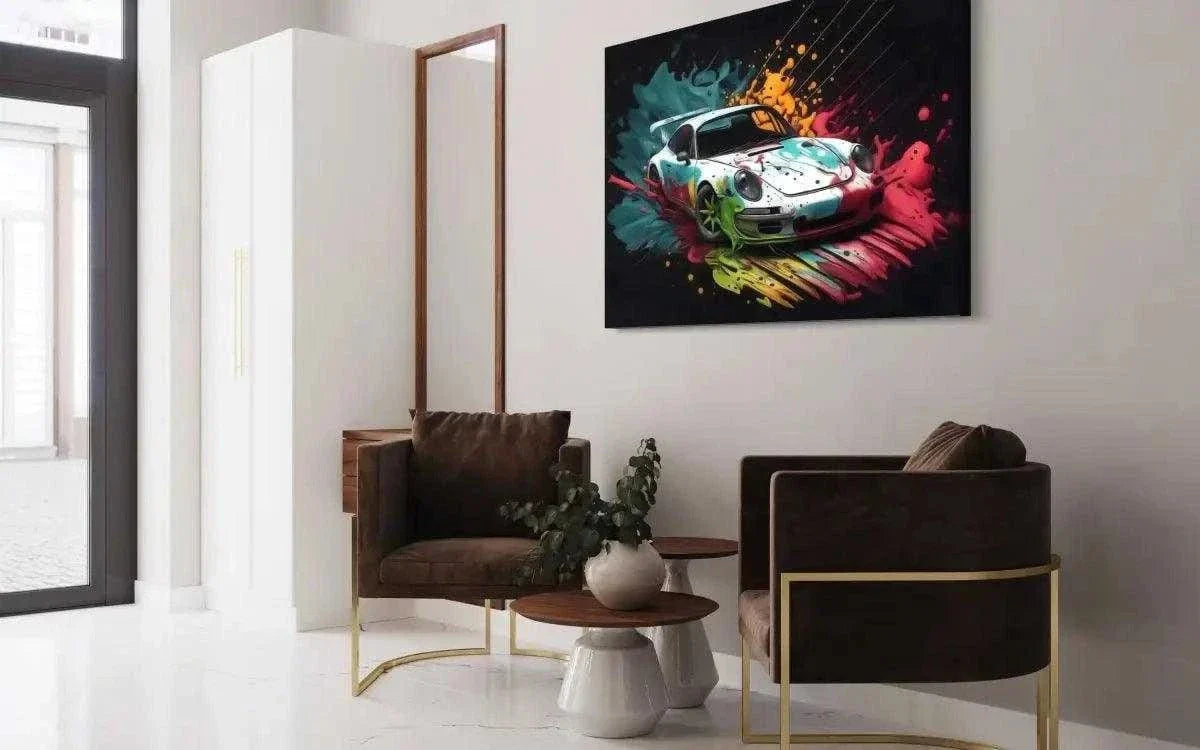 Liquid Porsche - Auto Leinwandbild by SimpleCanvas