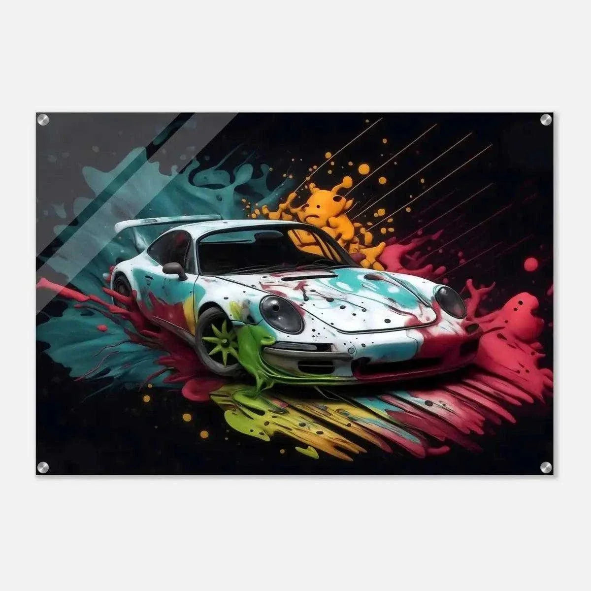 Liquid Porsche - Auto Leinwandbild