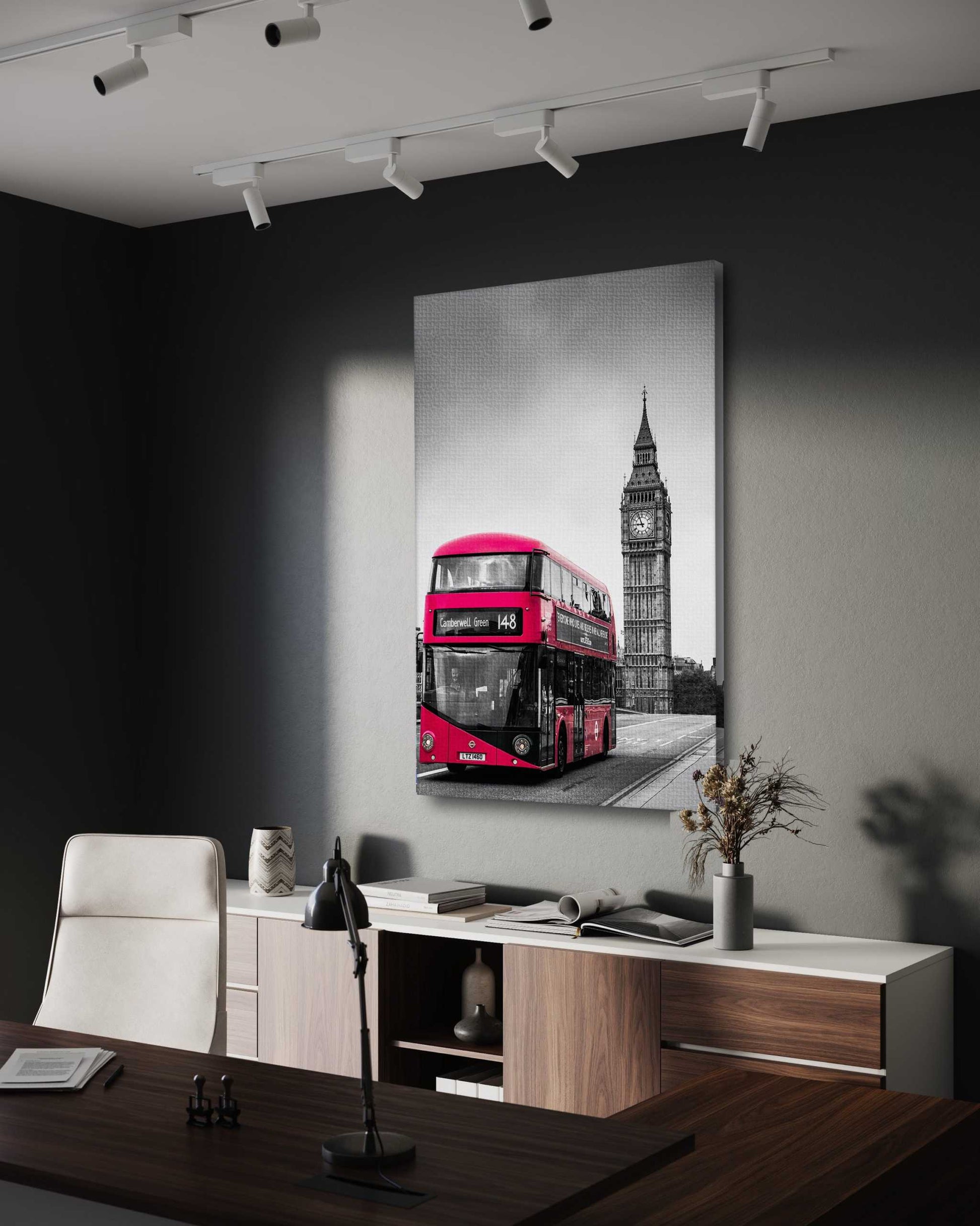 London Bus - Leinwandbild Stadt by SimpleCanvas