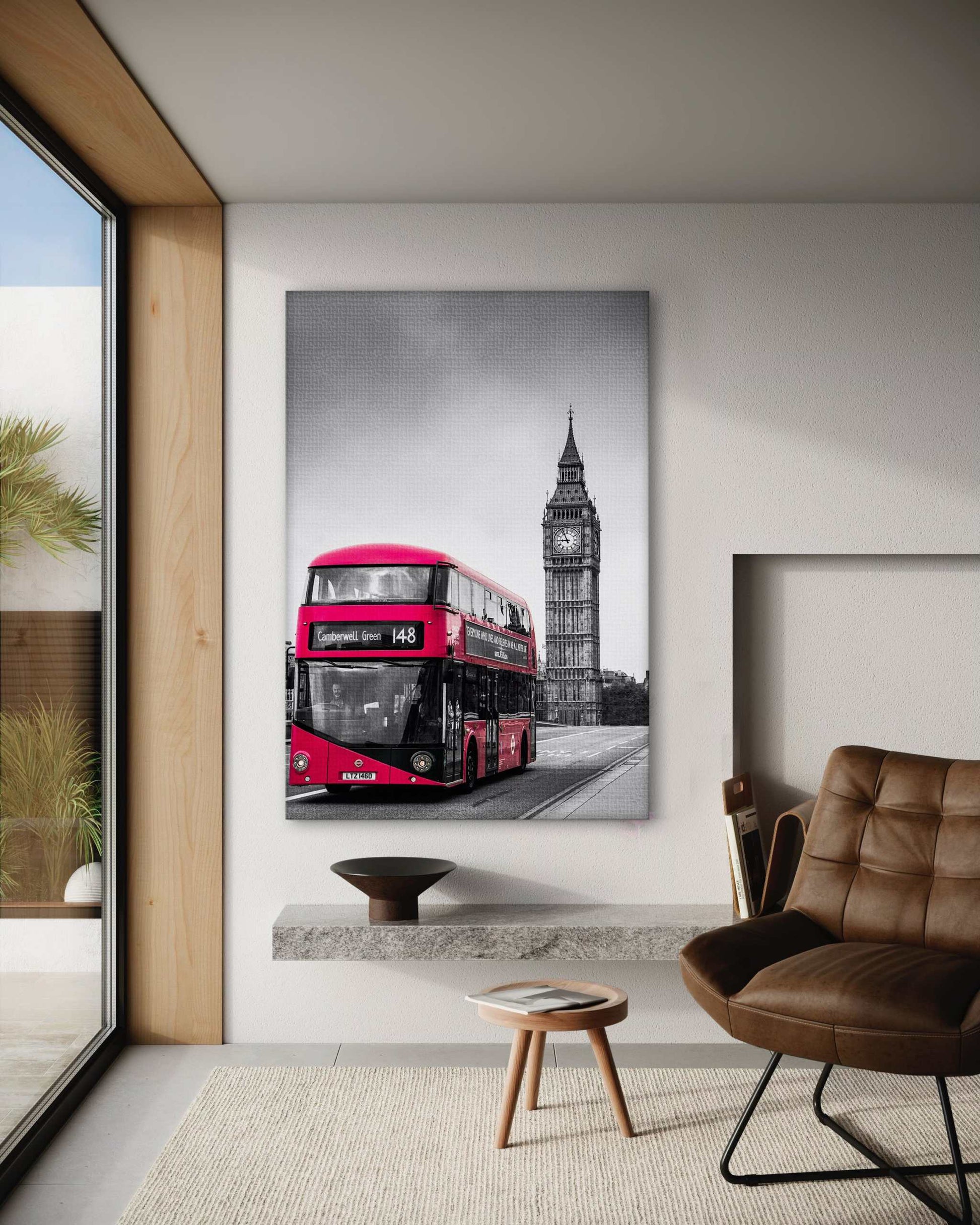 London Bus - Leinwandbild Stadt by SimpleCanvas