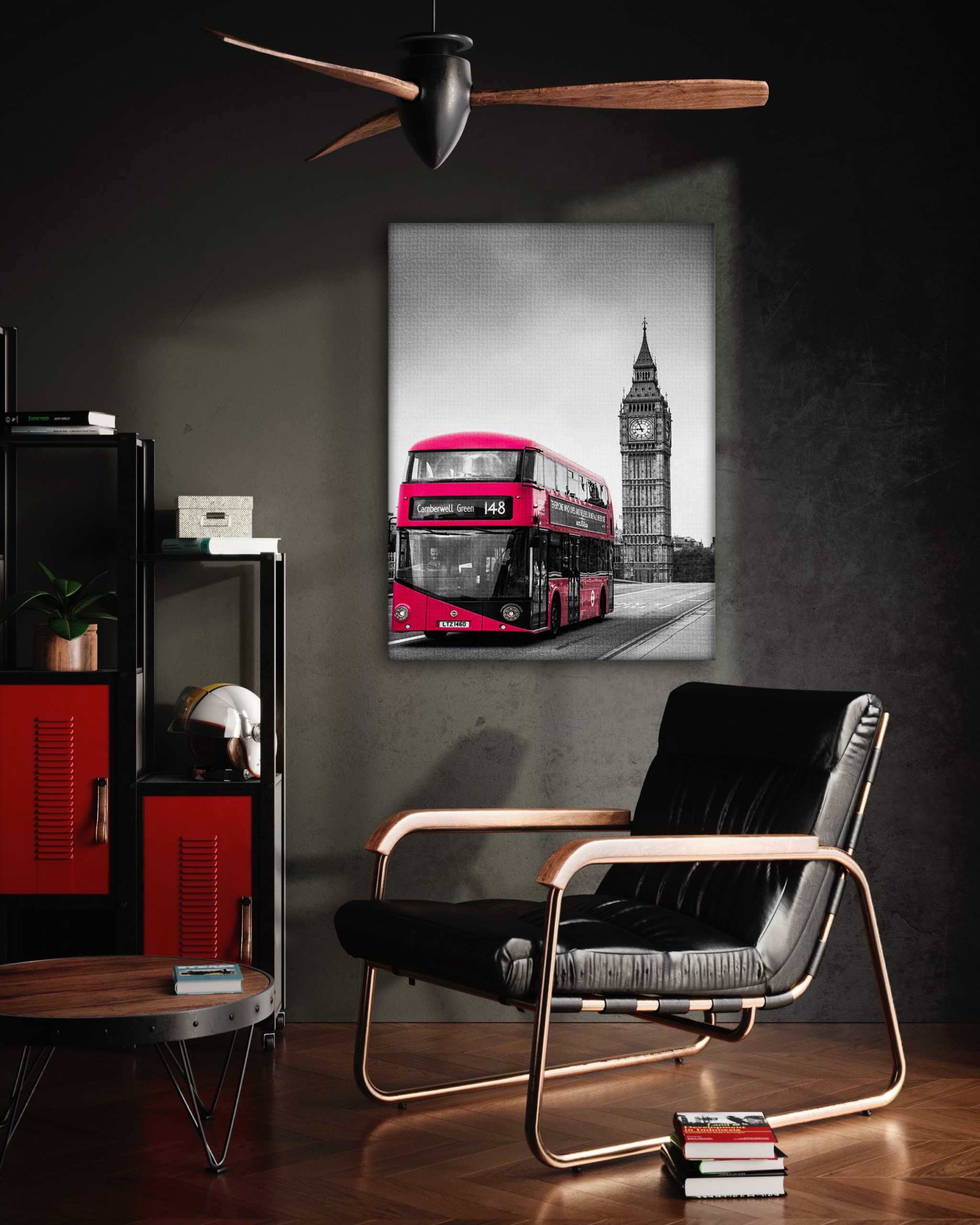 London Bus - Leinwandbild Stadt by SimpleCanvas