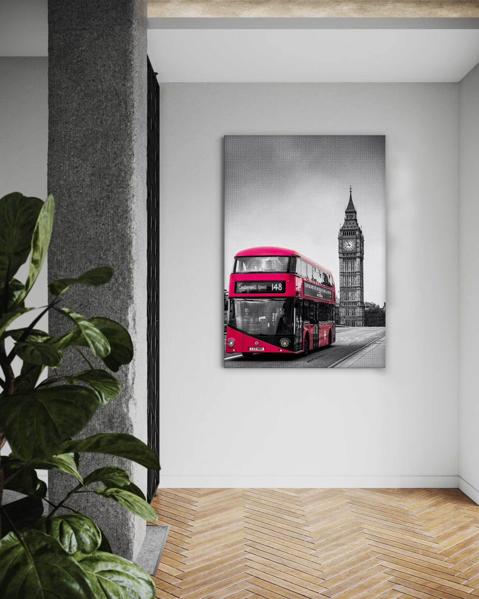 London Bus - Leinwandbild Stadt by SimpleCanvas