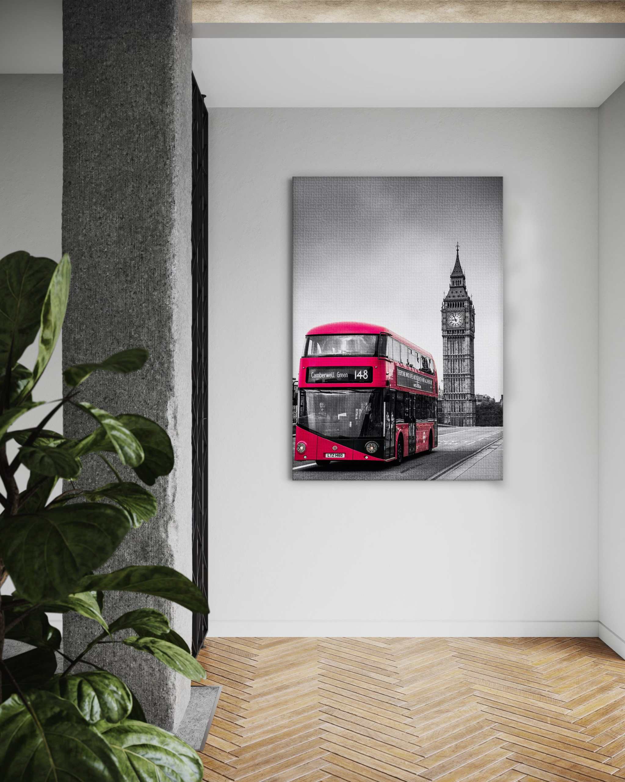 London Bus - Leinwandbild Stadt by SimpleCanvas