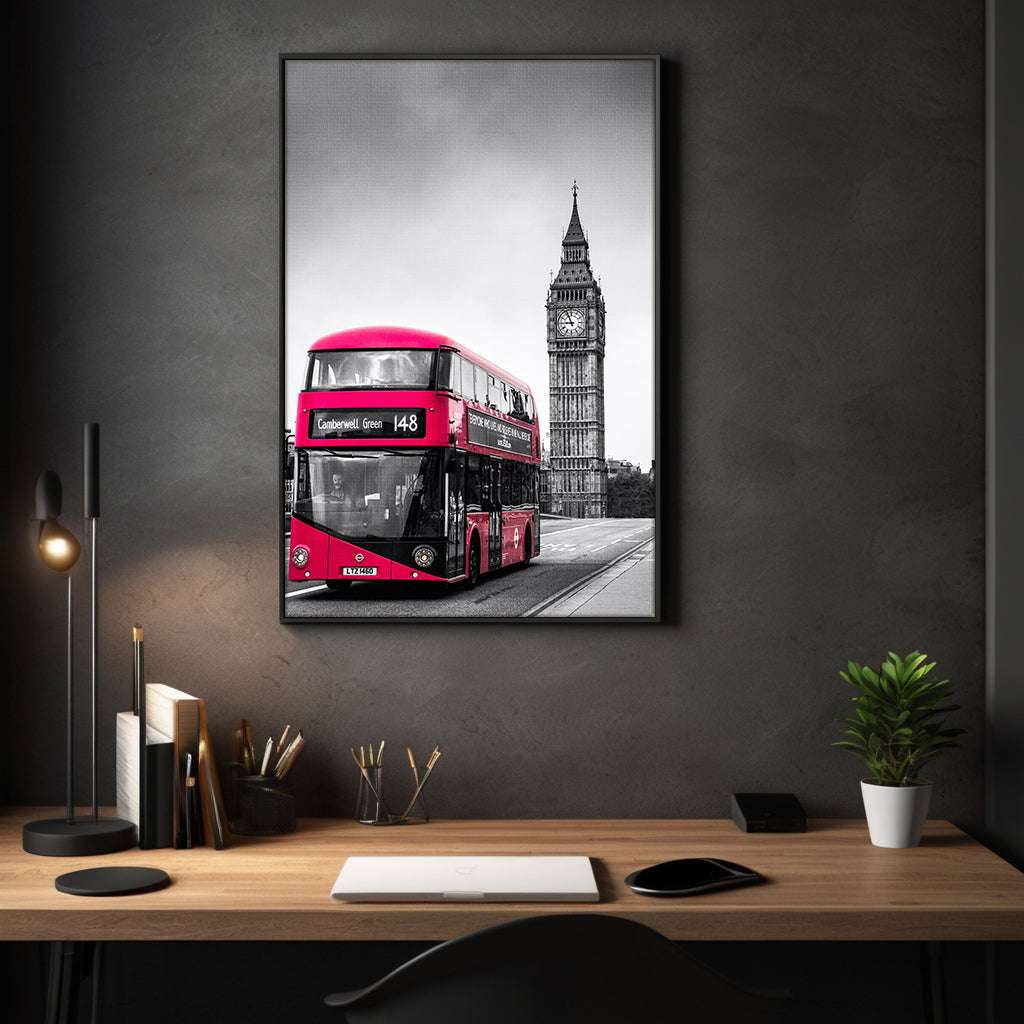 London Bus - Leinwandbild Stadt by SimpleCanvas