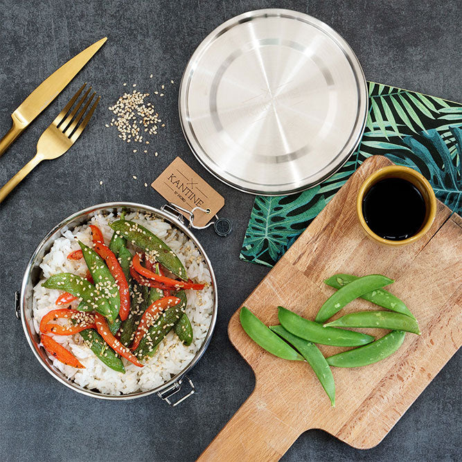 Lunchbox Tiffin Auslaufsichere Edelstahl Frischhaltedose 1200 ml Plastikfrei Für Unterwegs