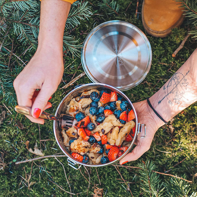 Lunchbox Tiffin Auslaufsichere Edelstahl Frischhaltedose 1200 ml Plastikfrei Für Unterwegs