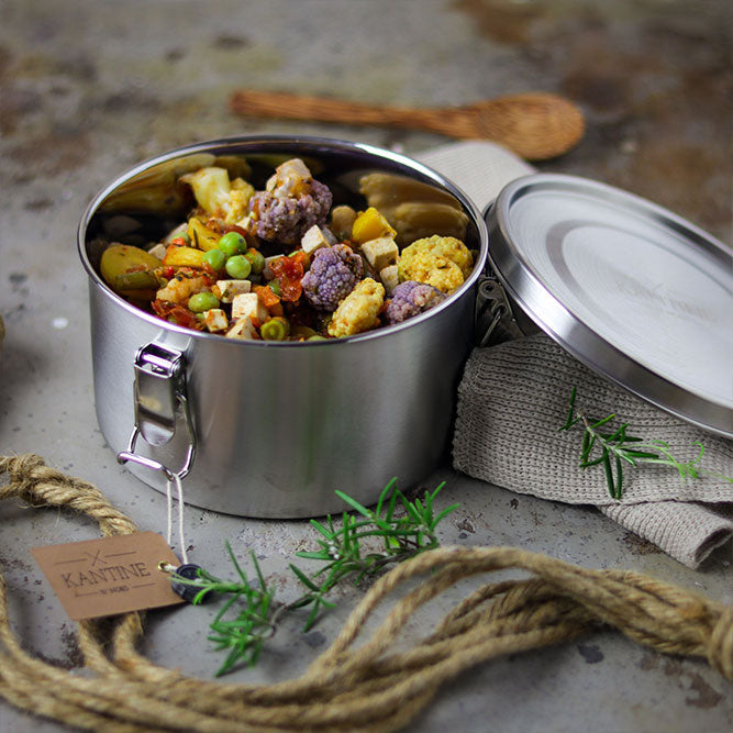 Lunchbox Tiffin Auslaufsichere Edelstahl Frischhaltedose 1200 ml Plastikfrei Für Unterwegs