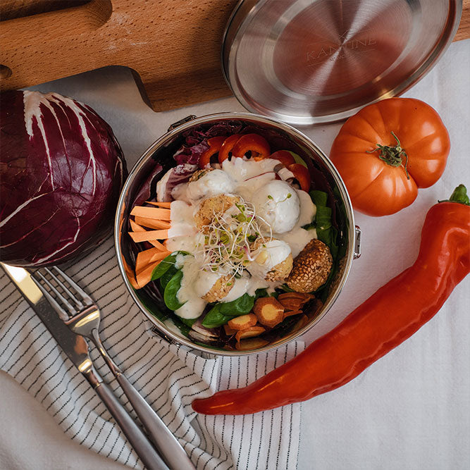 Lunchbox Tiffin Auslaufsichere Edelstahl Frischhaltedose 1200 ml Plastikfrei Für Unterwegs