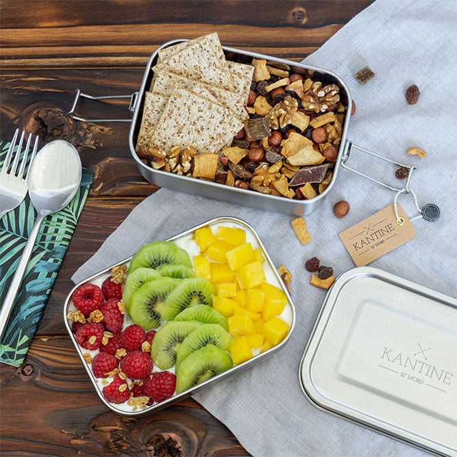 Auslaufsichere Edelstahl Brotdose Bento Mit 2 Fächern Und 1200 ml Kapazität Lunchbox Für Unterwegs