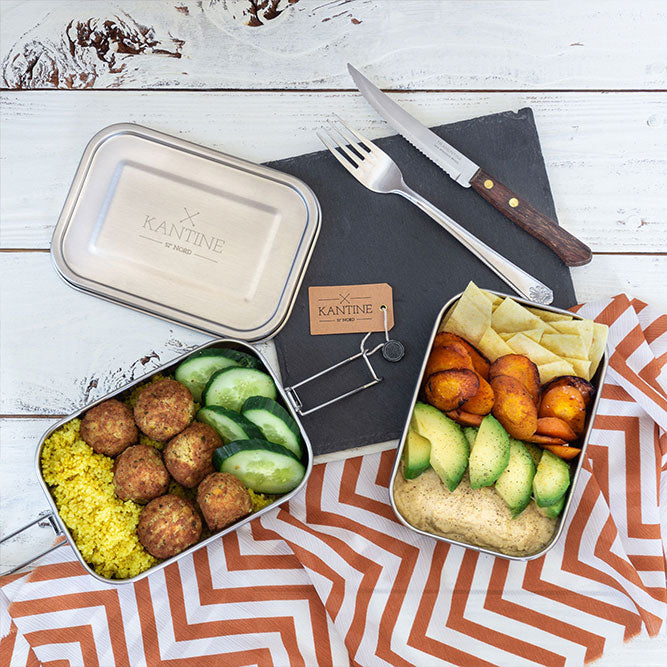 Auslaufsichere Edelstahl Brotdose Bento Mit 2 Fächern Und 1200 ml Kapazität Lunchbox Für Unterwegs