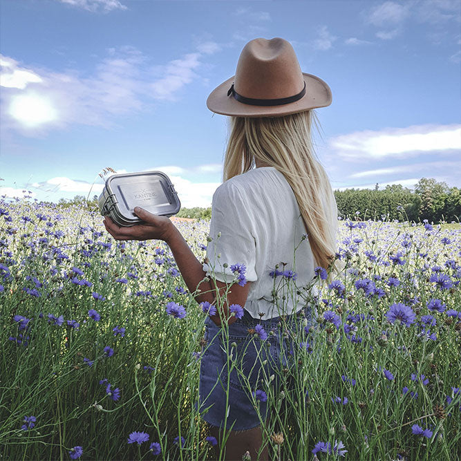 Auslaufsichere Edelstahl Brotdose Bento Mit 2 Fächern Und 1200 ml Kapazität Lunchbox Für Unterwegs