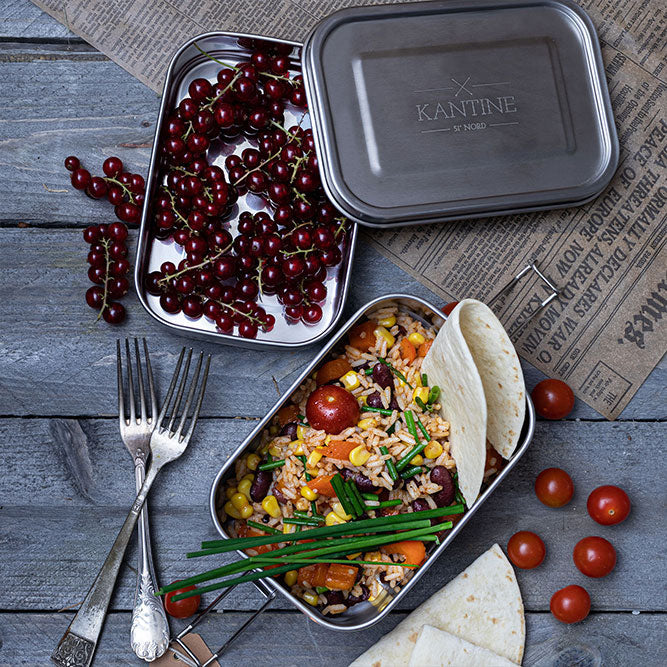 Auslaufsichere Edelstahl Brotdose Bento Mit 2 Fächern Und 1200 ml Kapazität Lunchbox Für Unterwegs