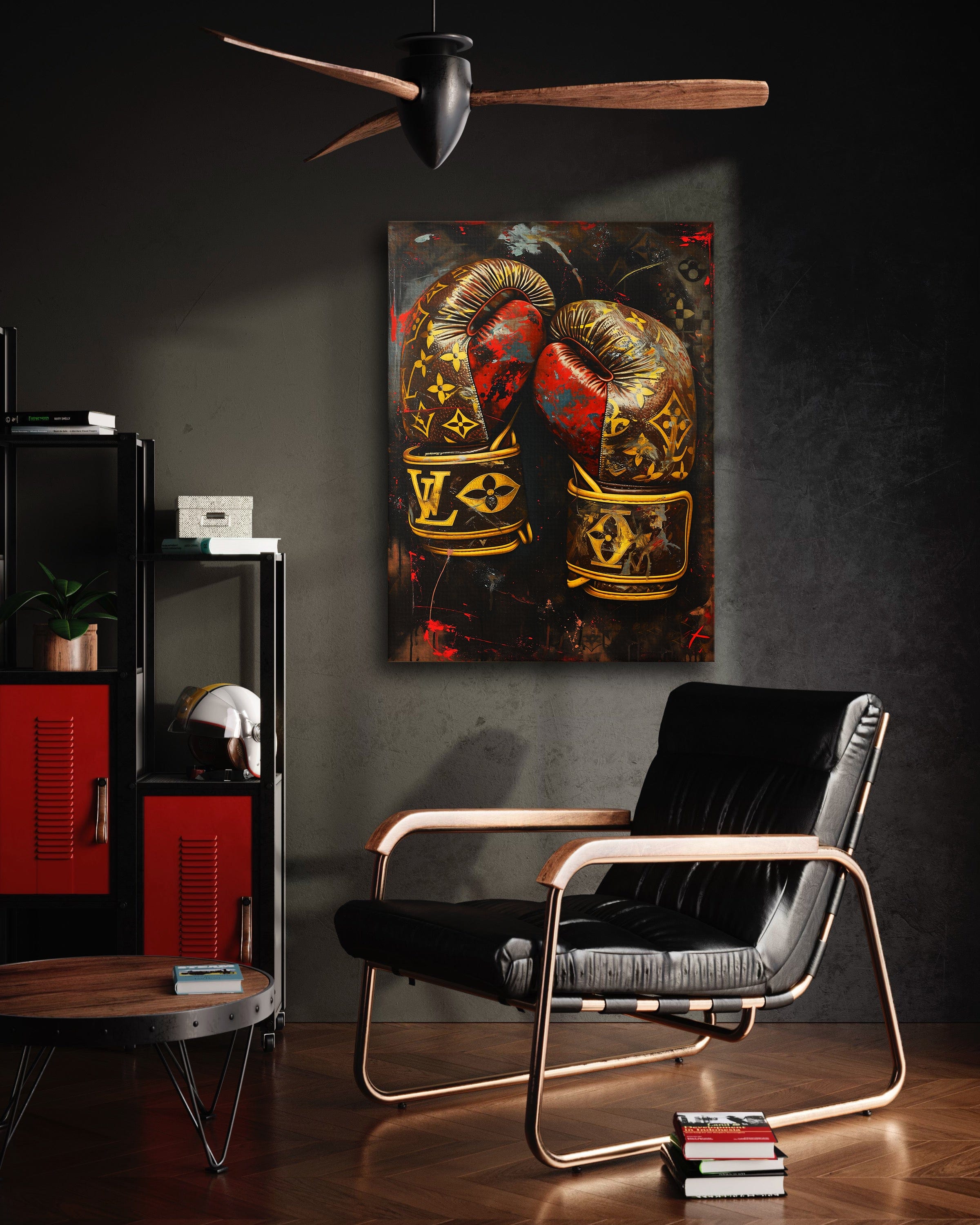 Luxury Boxing Gloves - Leinwandbild Pop Art / Luxuriös