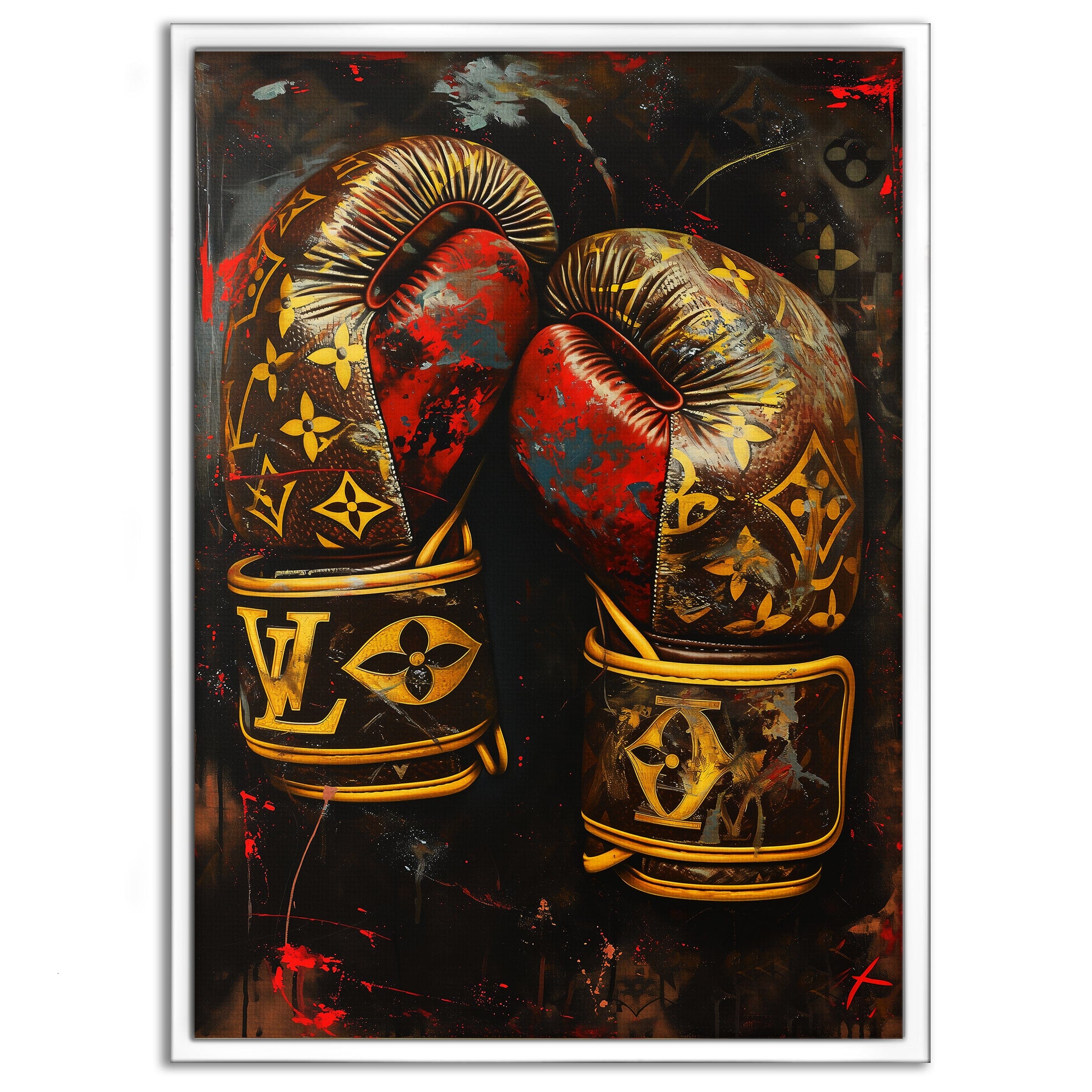 Luxury Boxing Gloves - Leinwandbild Pop Art / Luxuriös
