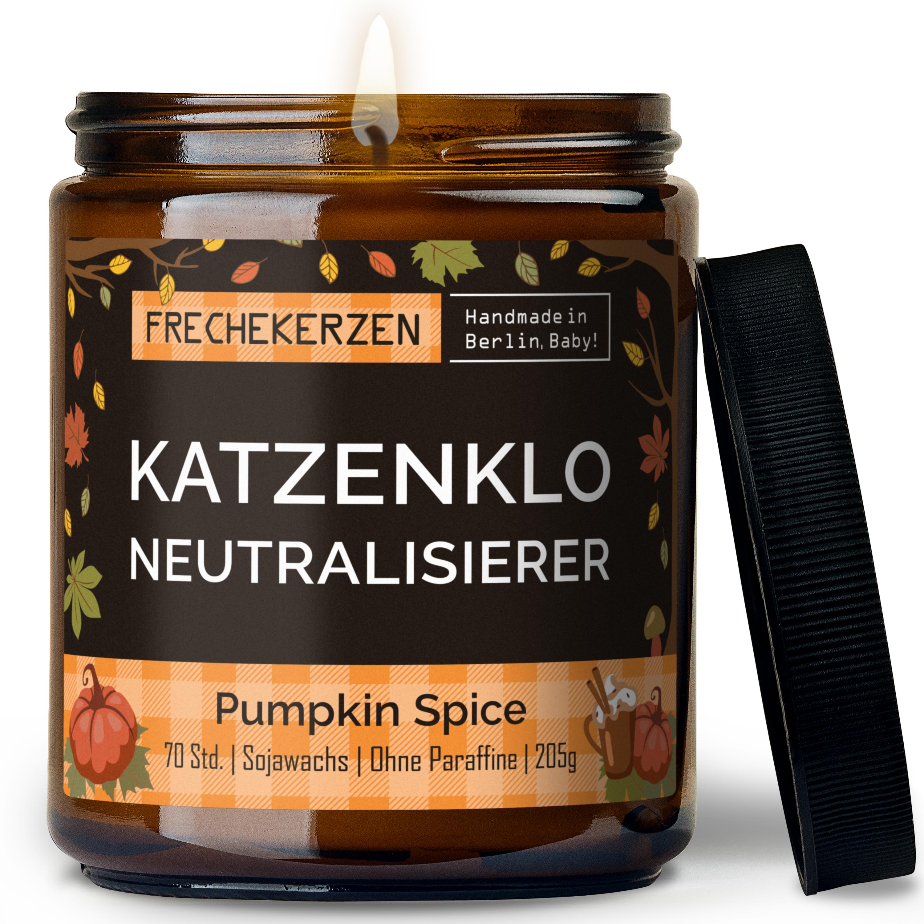 Original Frechekerzen Duftkerze Im Glas Katzenklo Neutralisierer Mit Lustigem Spruch