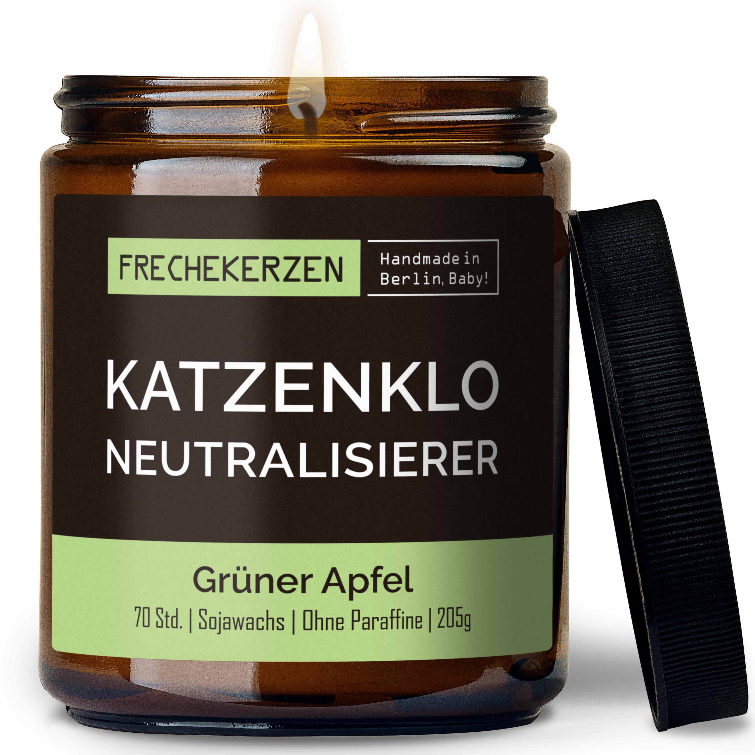 Original Frechekerzen Duftkerze Im Glas Katzenklo Neutralisierer Mit Lustigem Spruch